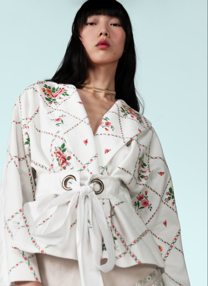 must be visible cotton jacquard jacket