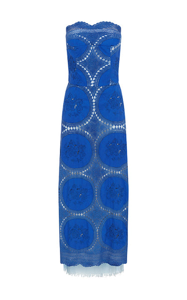 sachin and babi light blue dress Empress of Love Mini Dress White Embroidery main image 1