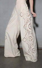 paolas slouch cut work lace pant