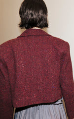 cropped tuxedo jacket tweed