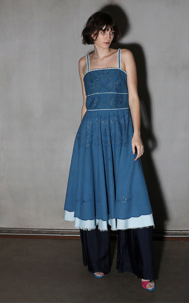 KAI cotton embroidery dress
