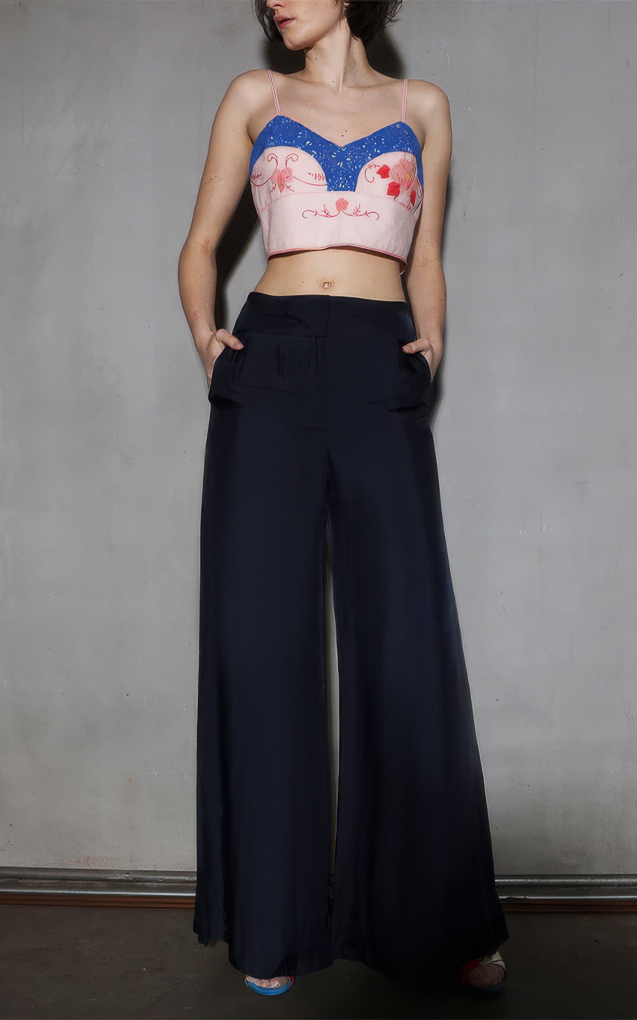 paola twill slouch pant