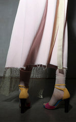 a line skirt - pink wool