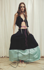 she is a flower skirt