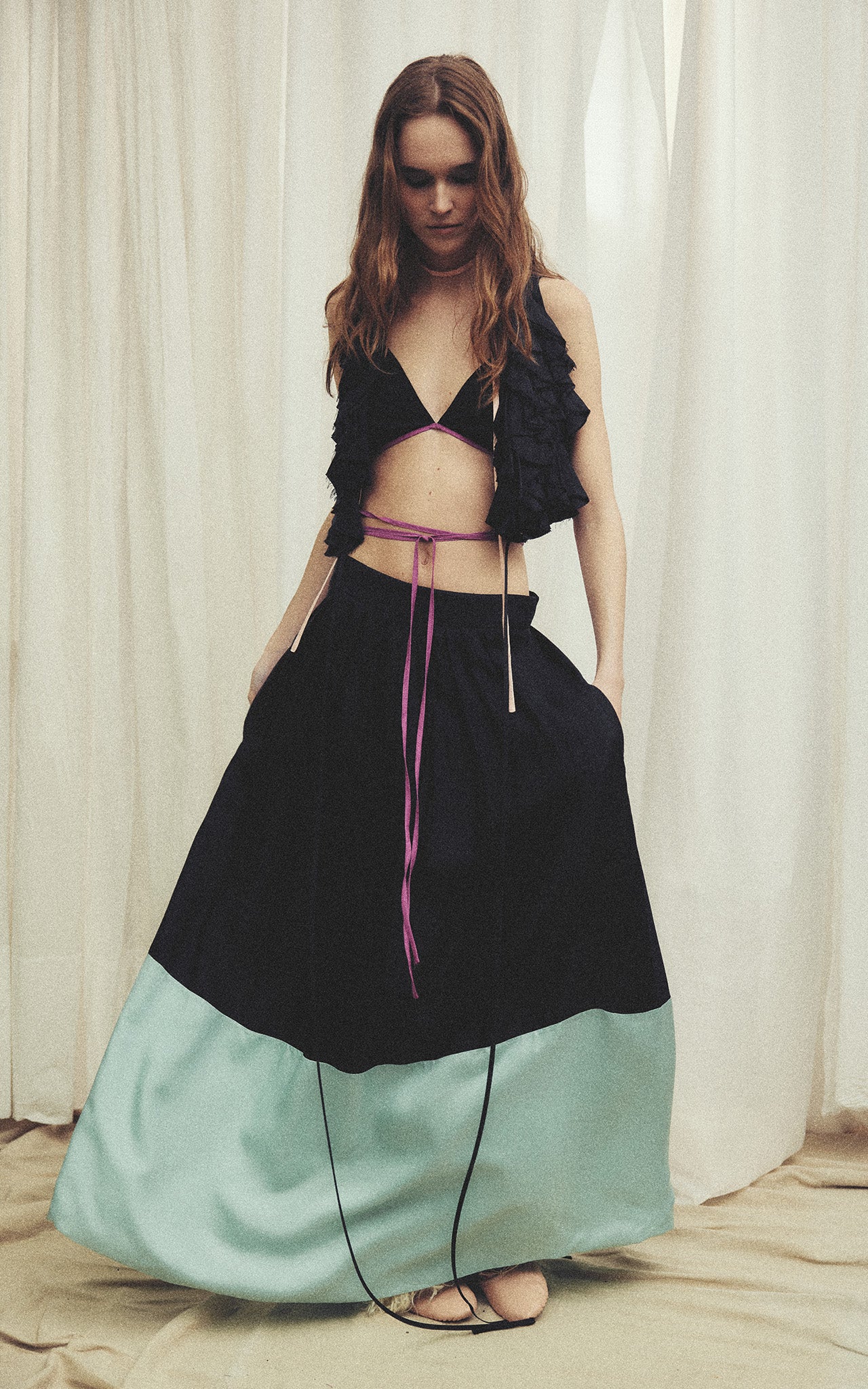 she is a flower skirt