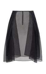 black silk organza skirt