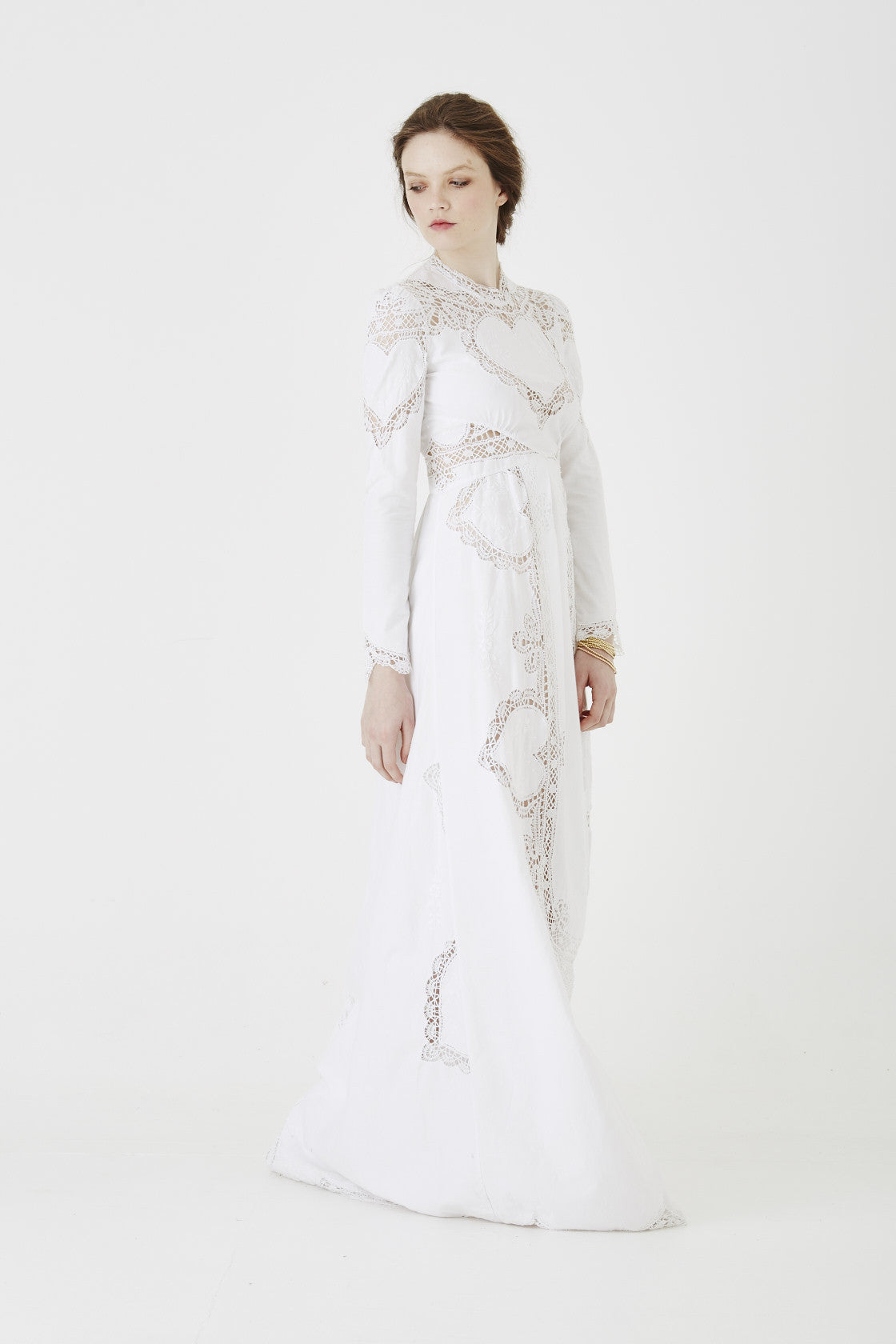 nevenka 'i am not afraid' white cluny heart lace dress nevenka 'i am not afraid' white cluny heart lace dress