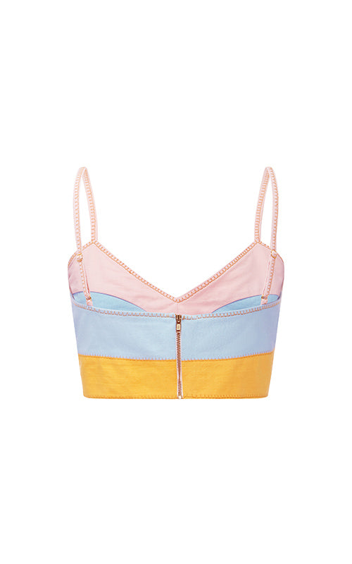 armour bralette patchwork cropped version